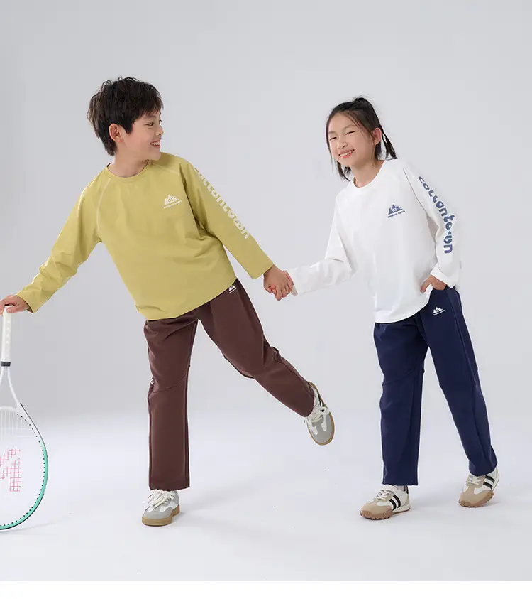 Kids Cotton Long Sleeve T-Shirt Set of 3 — feature 26