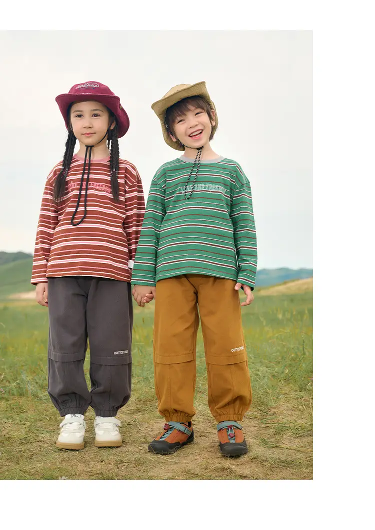 100% Cotton Long Sleeve Striped Boys T-Shirt — feature 16