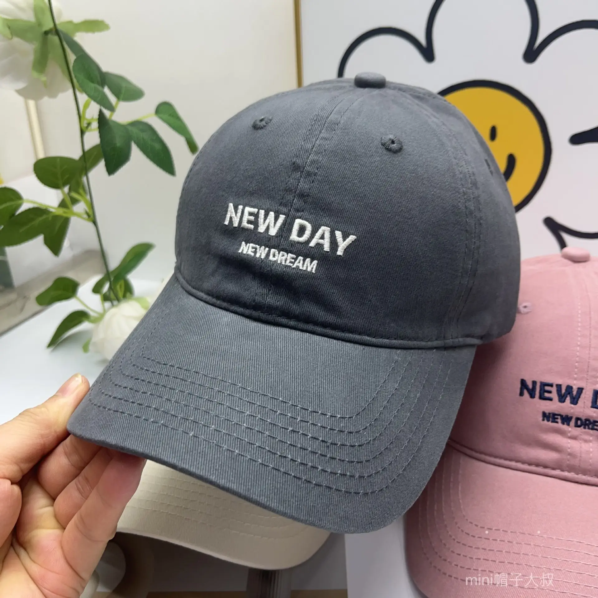 Men New Day New Dream Duckbill Cap Beige — feature 11