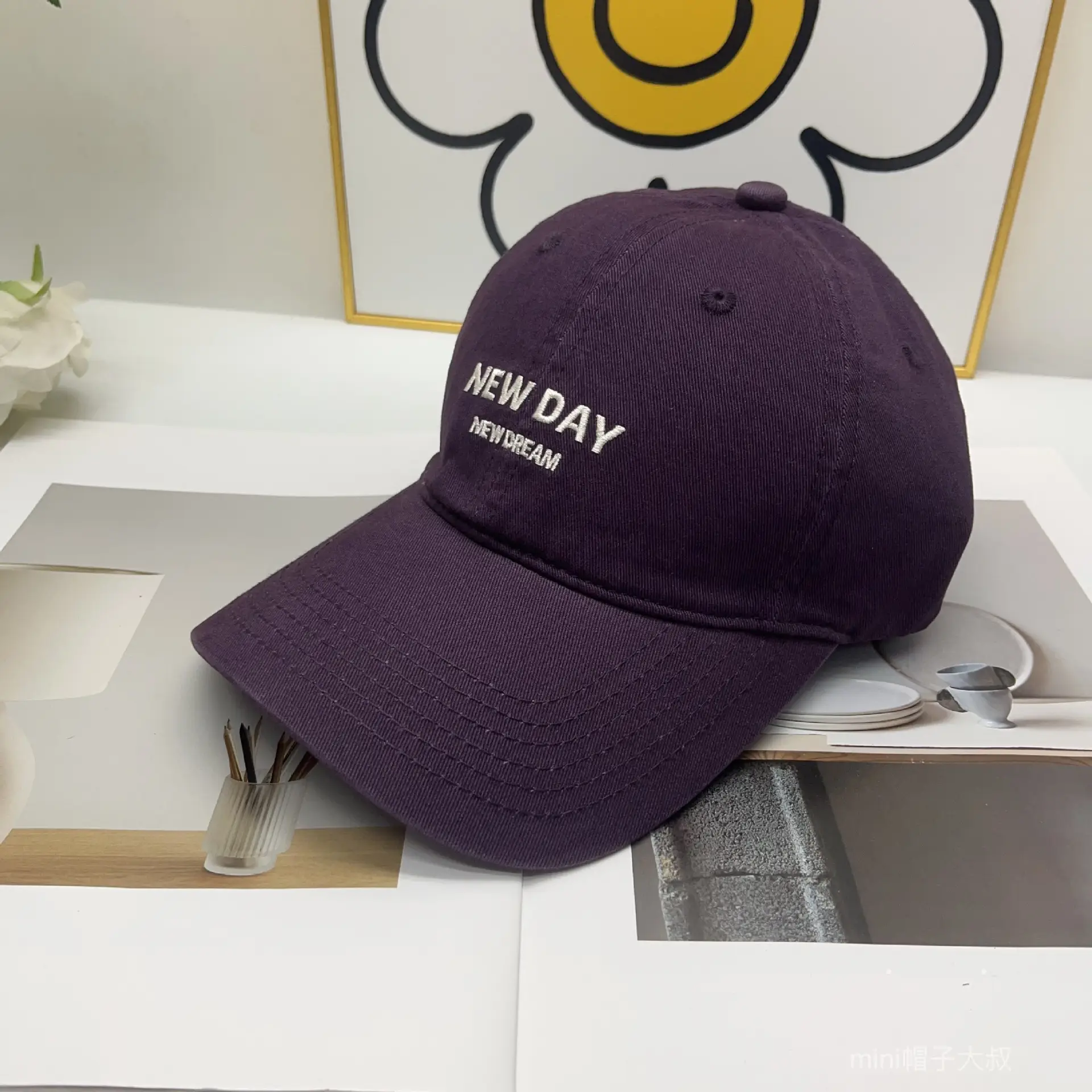 Men New Day New Dream Duckbill Cap Beige — feature 13