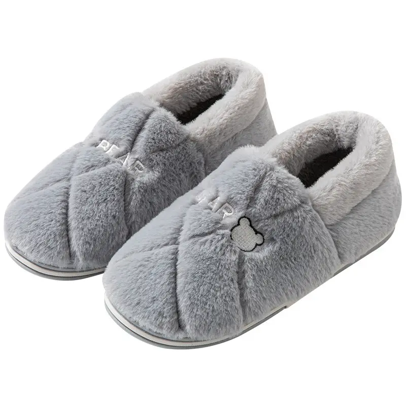 New Cotton Slippers for Men Women Winter Warm Indoor Non-Slip - Image 9
