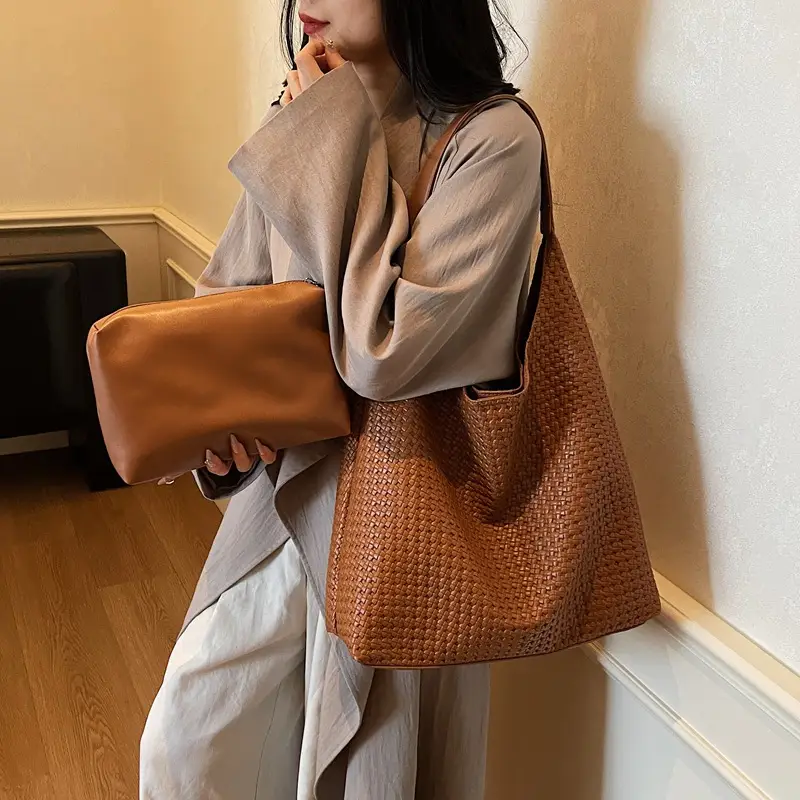 Women Cross-Border High-End Tote Bag Leather Shoulder Bag - Image 7