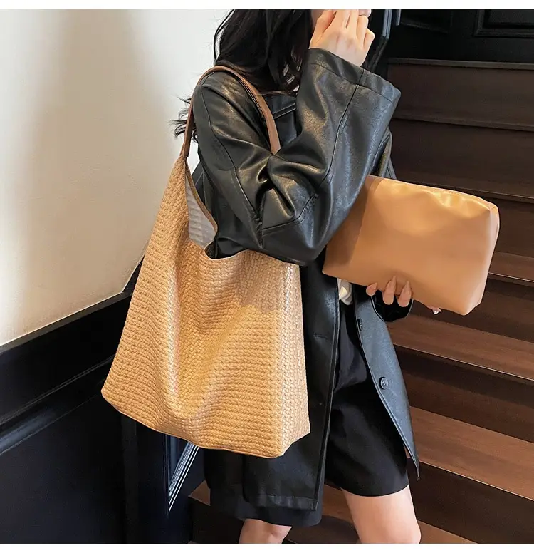 Women Cross-Border High-End Tote Bag Leather Shoulder Bag — feature 33