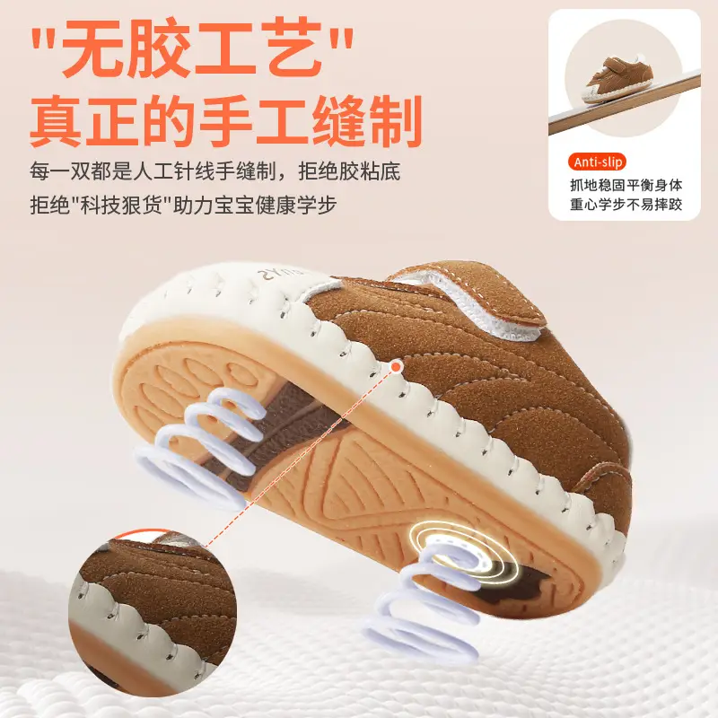 New 0 to 1 Year Old Baby Shoes Soft Sole Baby Toddler Shoes Boys 6-8-12 Months Infants and Girls Spring & Fall Models