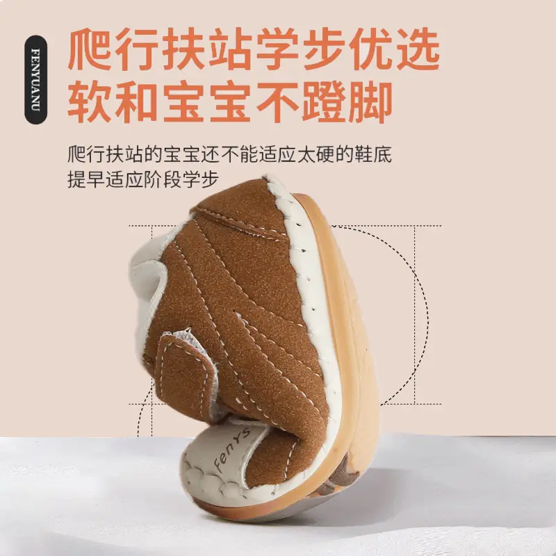 New 0 to 1 Year Old Baby Shoes Soft Sole Baby Toddler Shoes Boys 6-8-12 Months Infants and Girls Spring & Fall Models