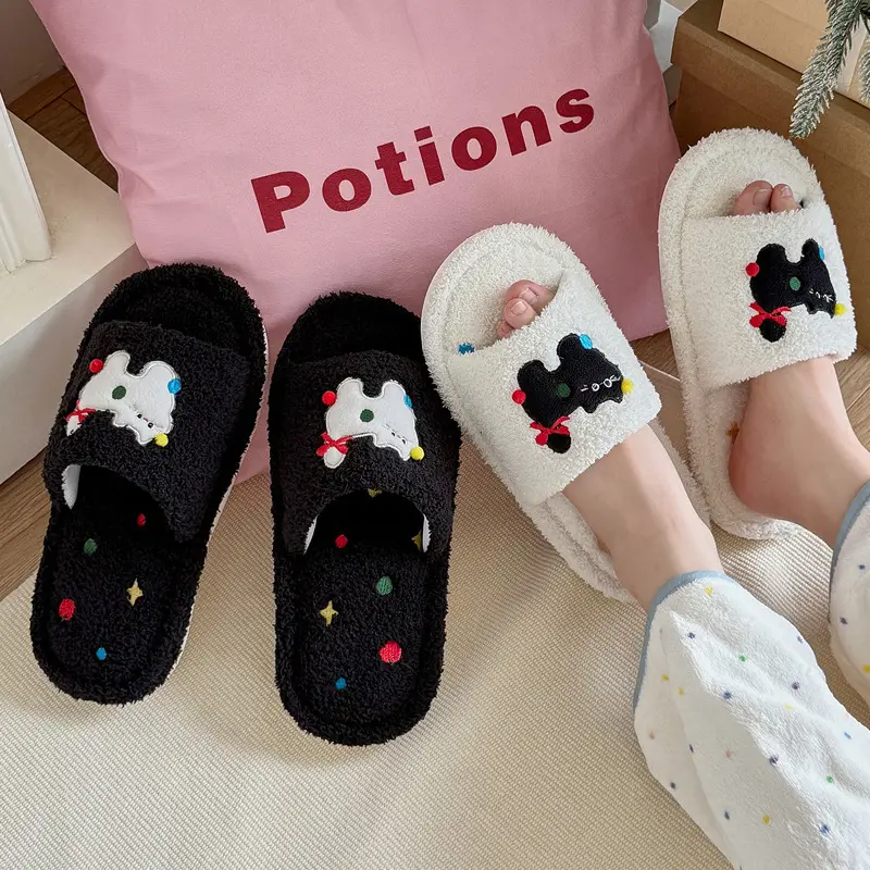 Cute Kitten Open-Toe Slippers for Women - Image 4