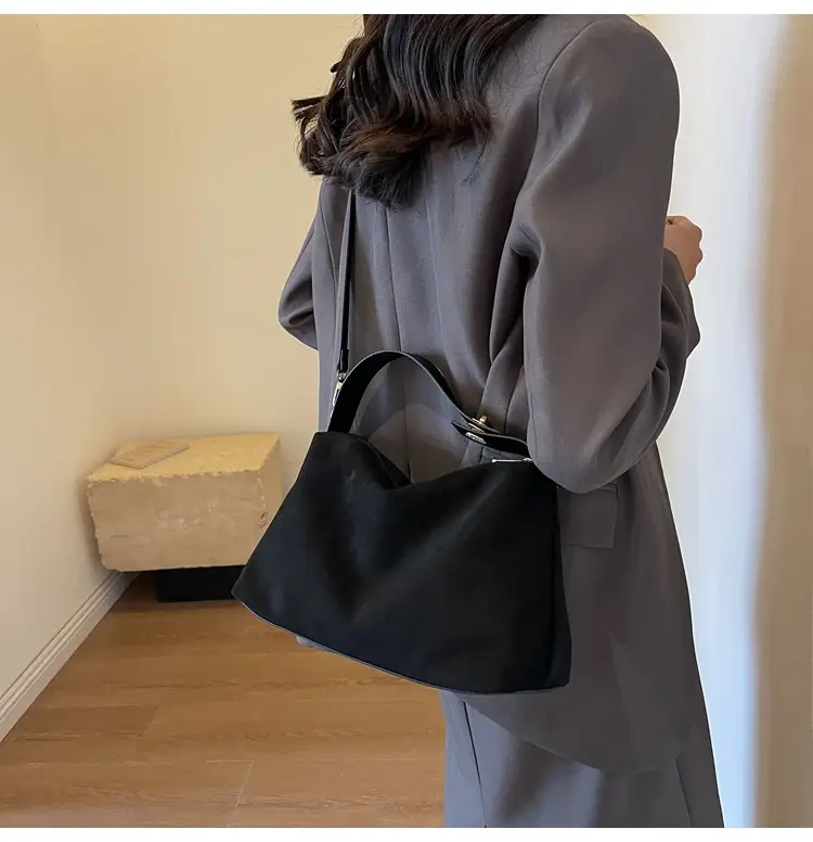 Retro Suede Shoulder Bag Brown 2025 New — feature 11