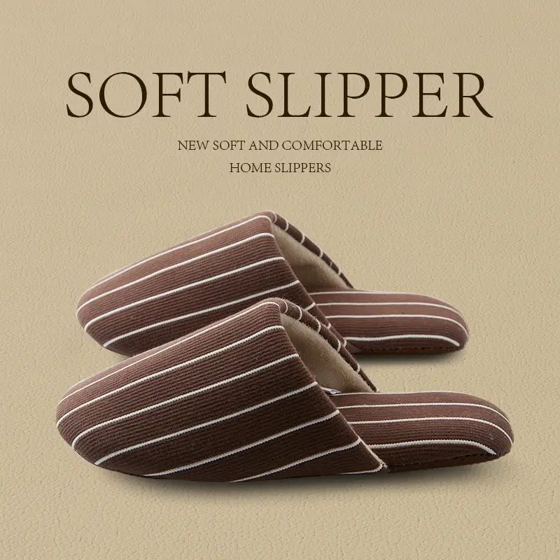 Nanbowan Silent Slippers for Women Autumn and Winter Indoor Silent Non-Slip Home Couple Cotton Home Floor Slippers for Men - Image 2