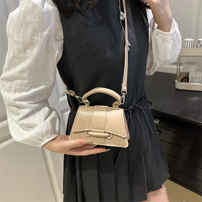 White & Beige Square Handbag for Women 2025 - Image 7