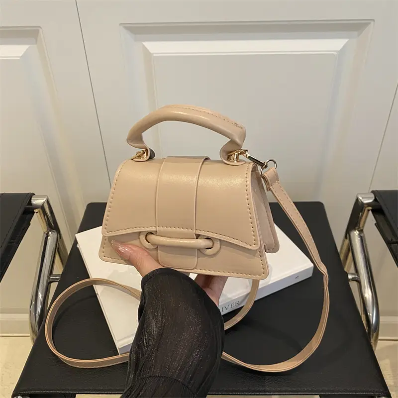 White & Beige Square Handbag for Women 2025 - Image 4