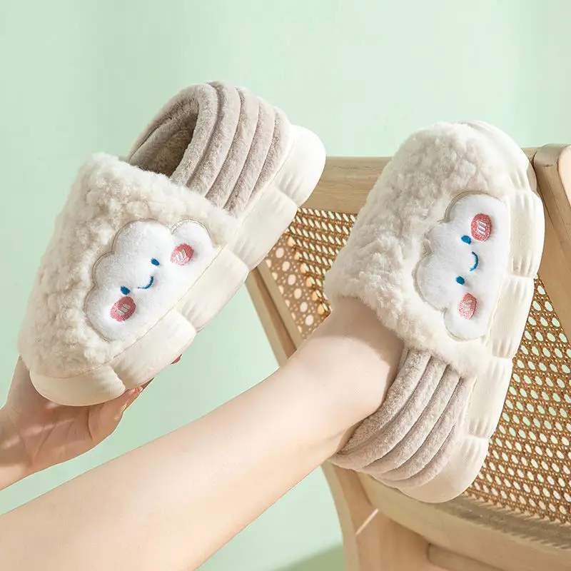 Maternity Cotton Slippers Women Winter Closed Toe Thick - Image 8