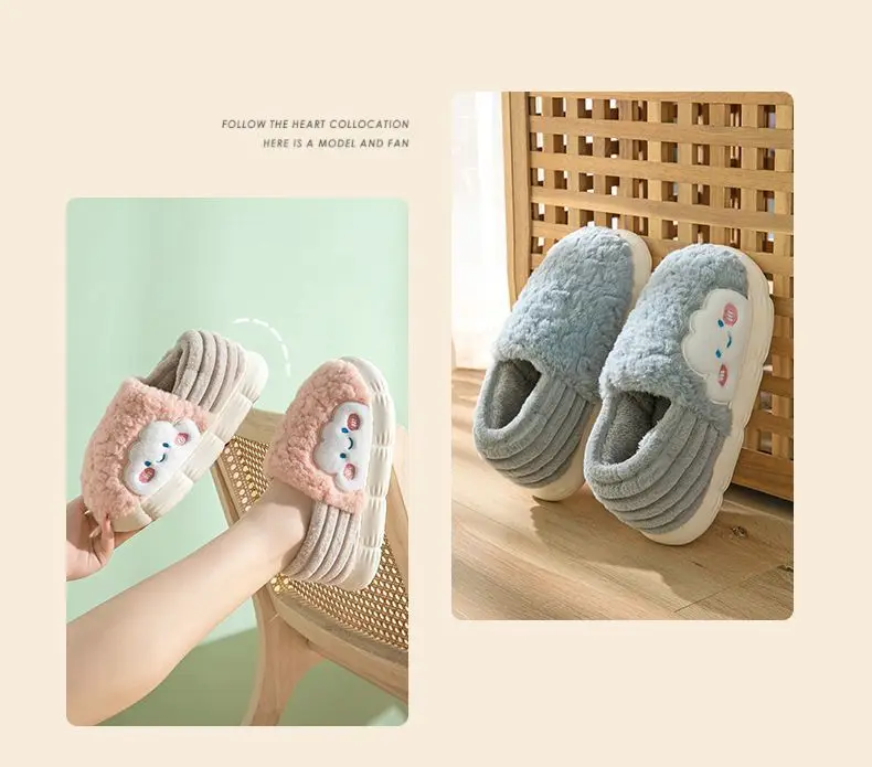 Maternity Cotton Slippers Women Winter Closed Toe Thick — feature 19