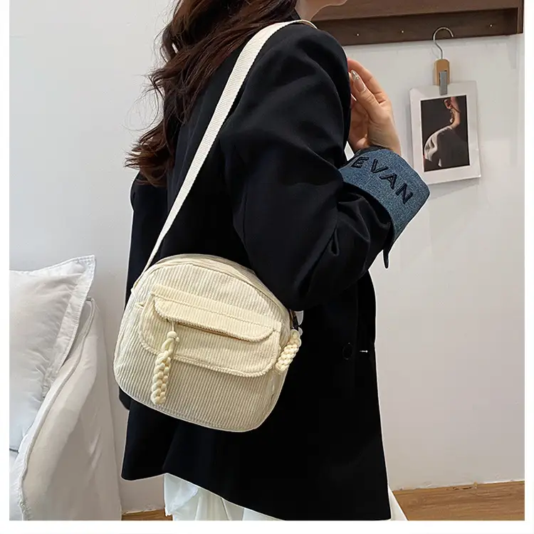 Corduroy 2025 Summer Crossbody Bag Green Campus Style — feature 16