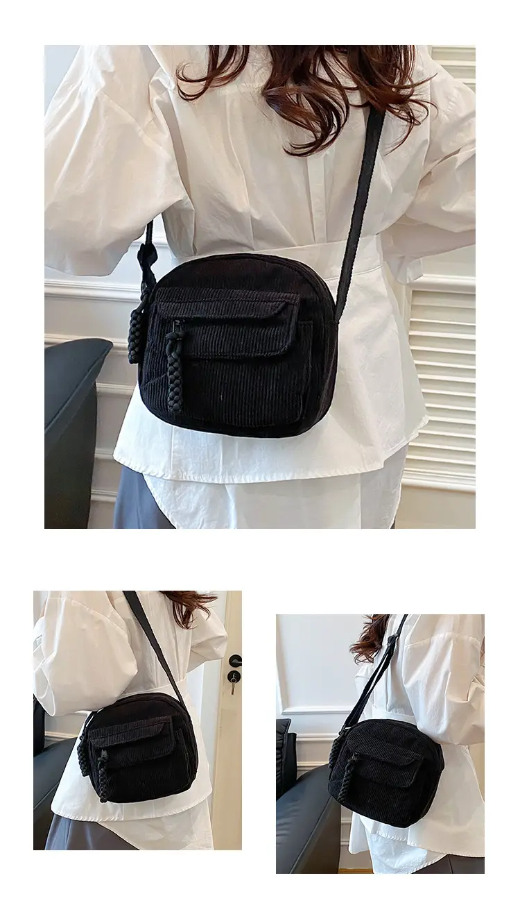 Corduroy 2025 Summer Crossbody Bag Green Campus Style — feature 18