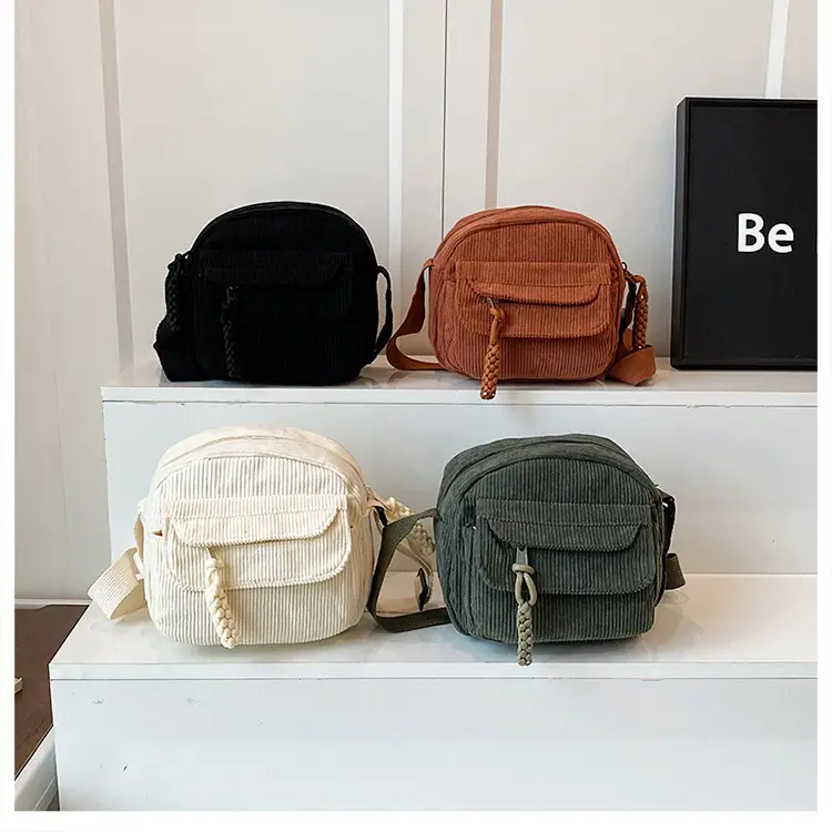 Corduroy 2025 Summer Crossbody Bag Green Campus Style — feature 21