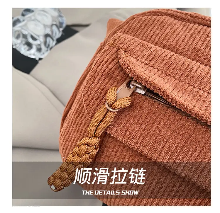 Corduroy 2025 Summer Crossbody Bag Green Campus Style — feature 6