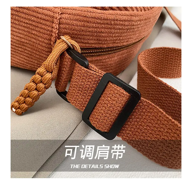 Corduroy 2025 Summer Crossbody Bag Green Campus Style — feature 8