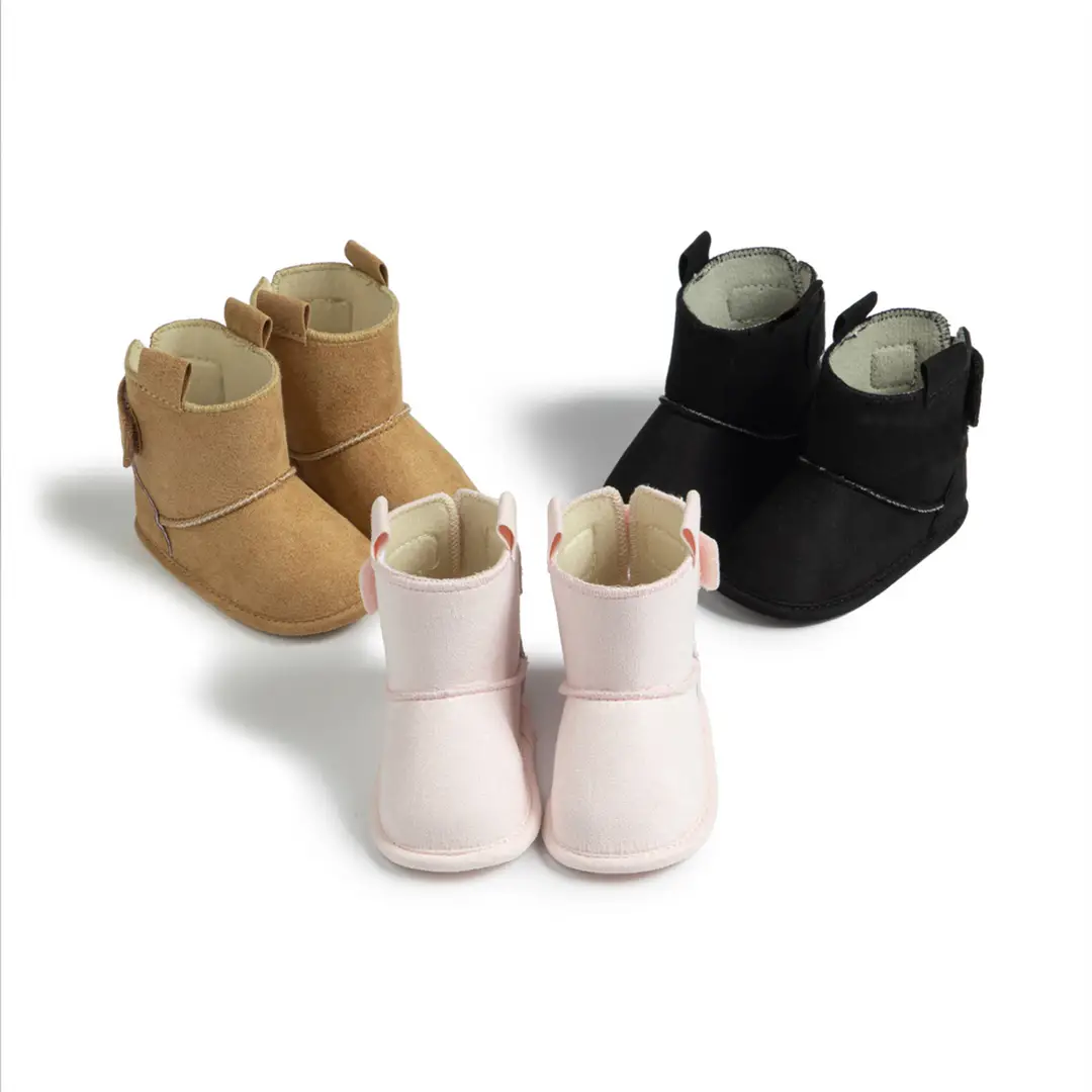 Foreign Trade Autumn and Winter Warm Baby Toddler Shoes for Boys and Girls 0-1 Years Old Non-Slip Baby Snow Boots Wholesale Babyshoes