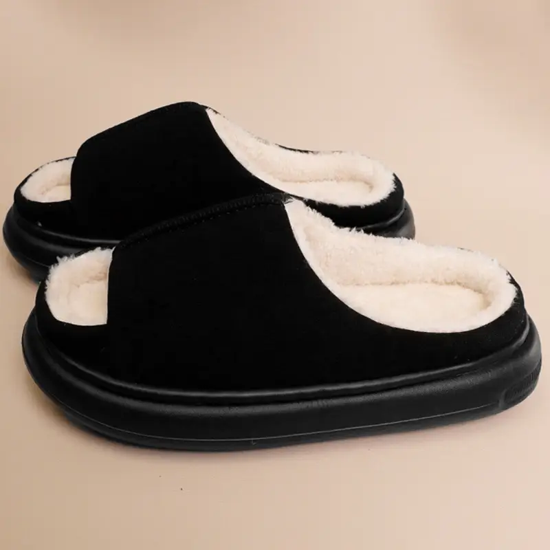 2025 Open-Toe Cotton Slippers Warm Non-Slip Indoor - Image 3