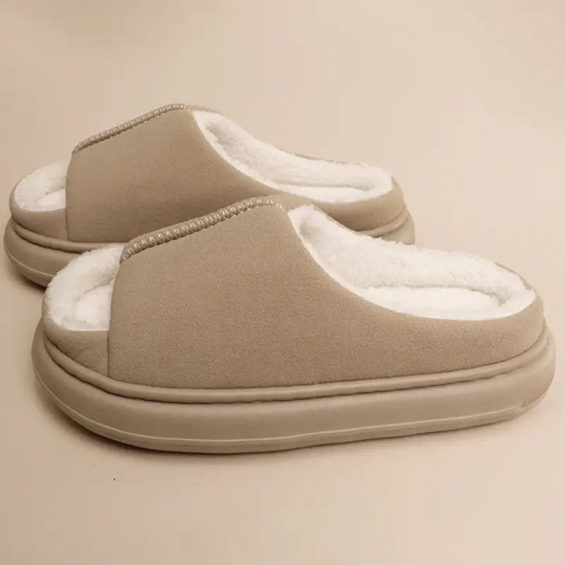 2025 Open-Toe Cotton Slippers Warm Non-Slip Indoor - Image 4