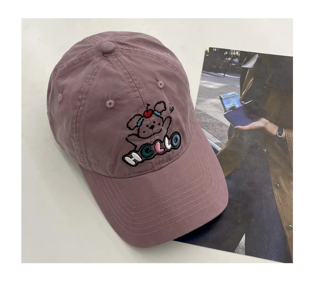 Japanese Style Puppy Duckbill Cap for Women Grey — feature 4