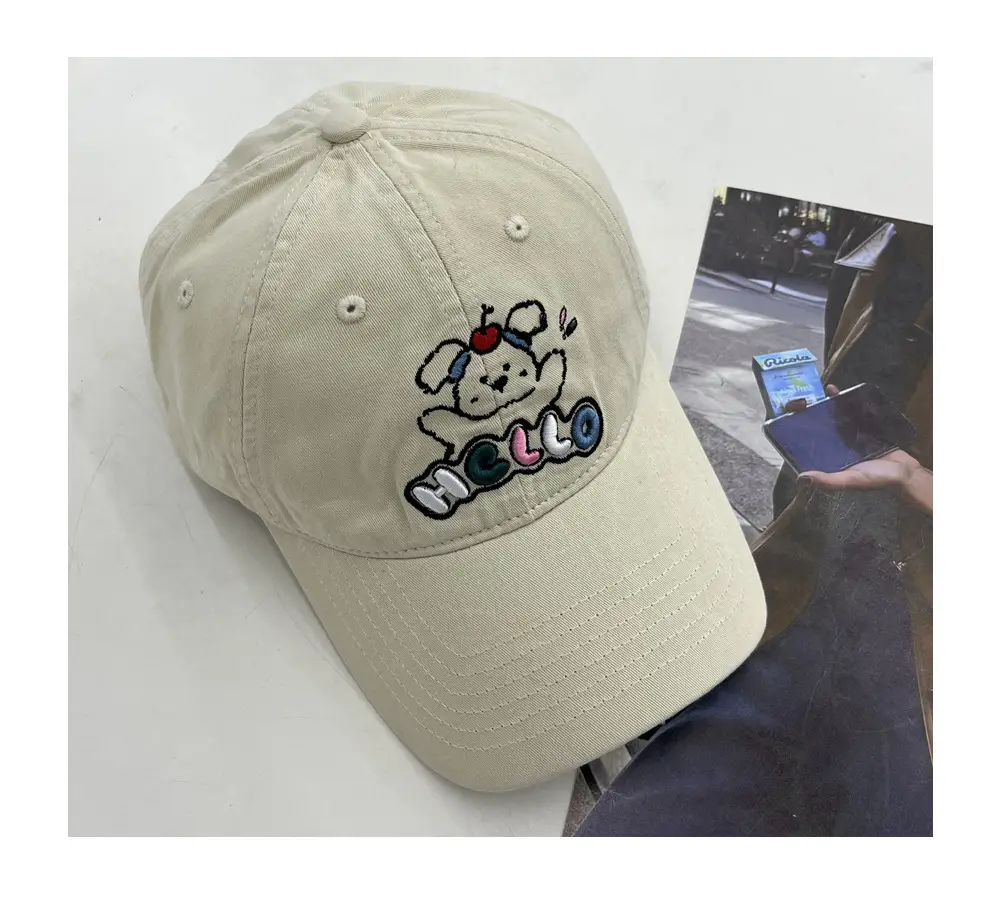 Japanese Style Puppy Duckbill Cap for Women Grey — feature 6