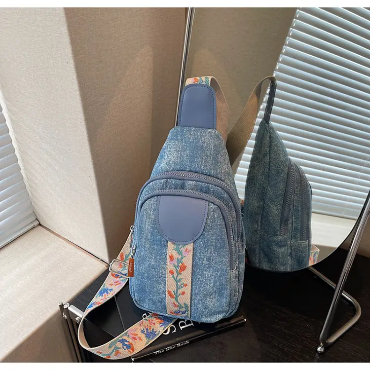 Denim Crossbody Bag Women 2025 Trendy Blue Patterned — feature 17