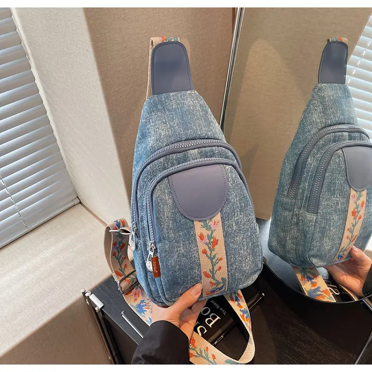 Denim Crossbody Bag Women 2025 Trendy Blue Patterned — feature 18