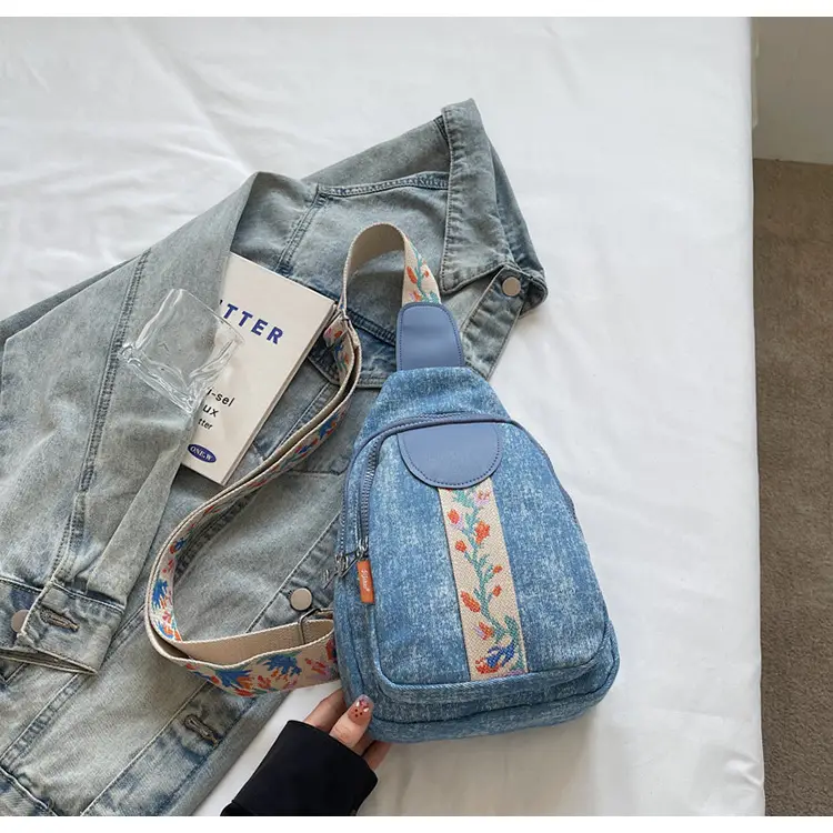 Denim Crossbody Bag Women 2025 Trendy Blue Patterned — feature 19