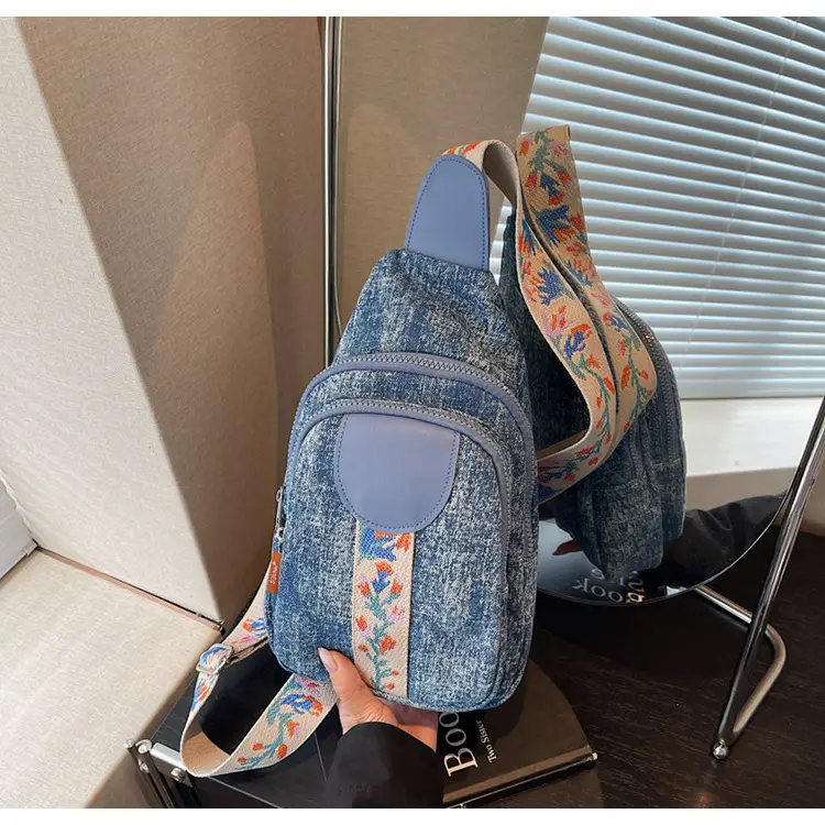 Denim Crossbody Bag Women 2025 Trendy Blue Patterned — feature 20