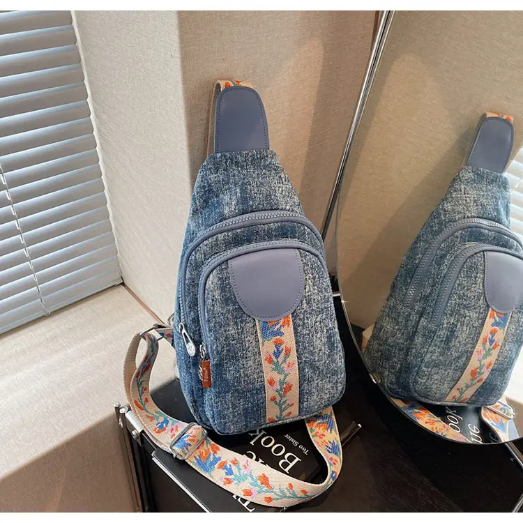 Denim Crossbody Bag Women 2025 Trendy Blue Patterned — feature 21