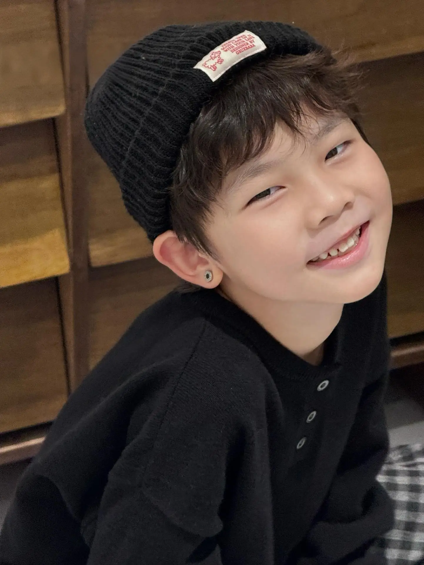 Korean-Style Boys Long Sleeve T-Shirt Gray Plaid Pants 2026 - Image 7
