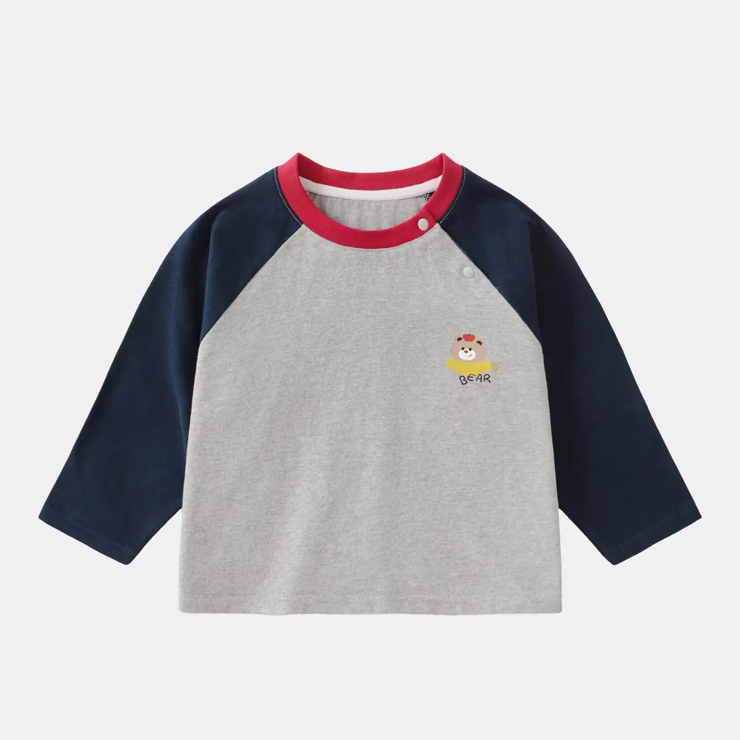 Kaka Panda Boys Long Sleeve T-Shirt & Pants Set Grey Spring Casual - Image 4