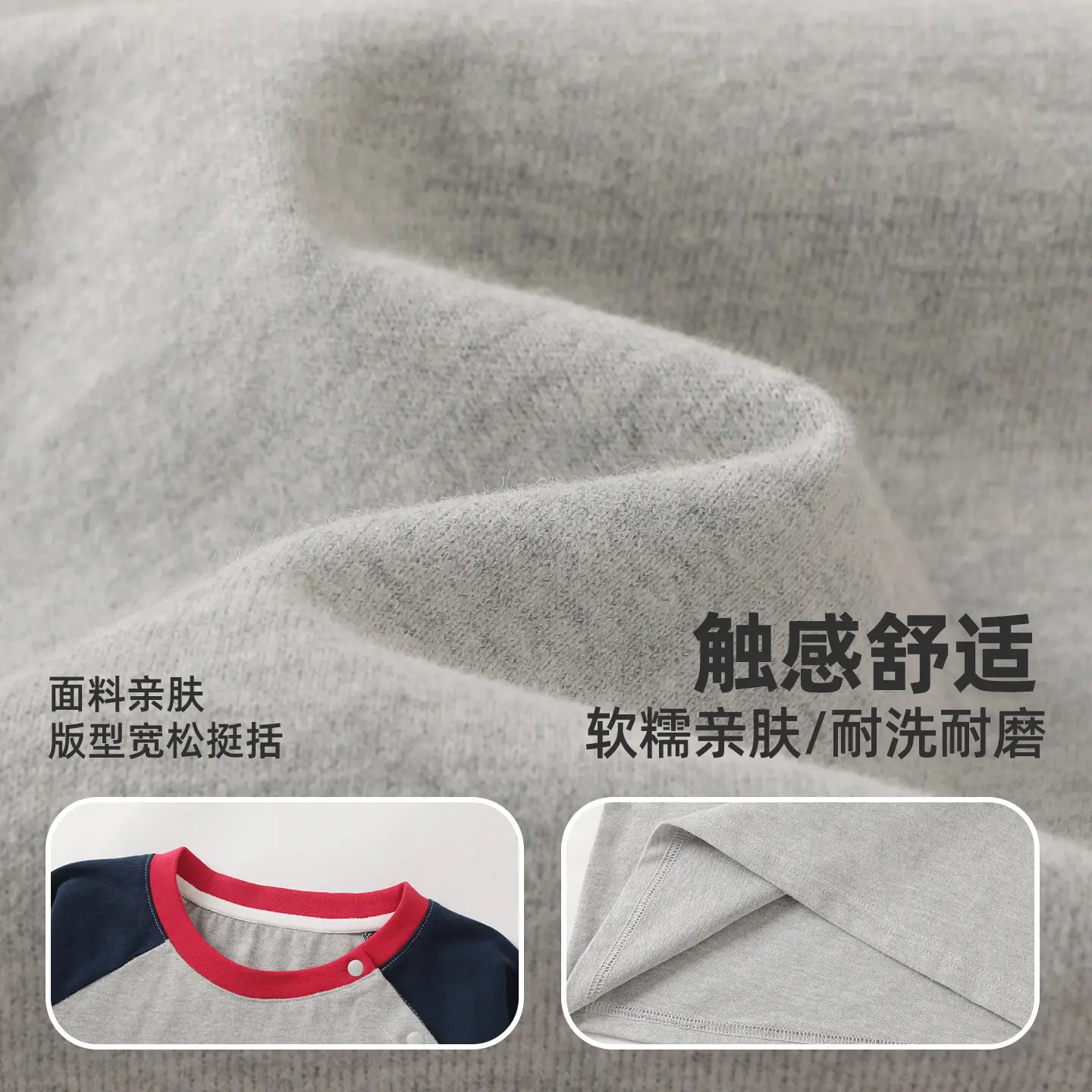 Kaka Panda Boys Long Sleeve T-Shirt & Pants Set Grey Spring Casual - Image 6