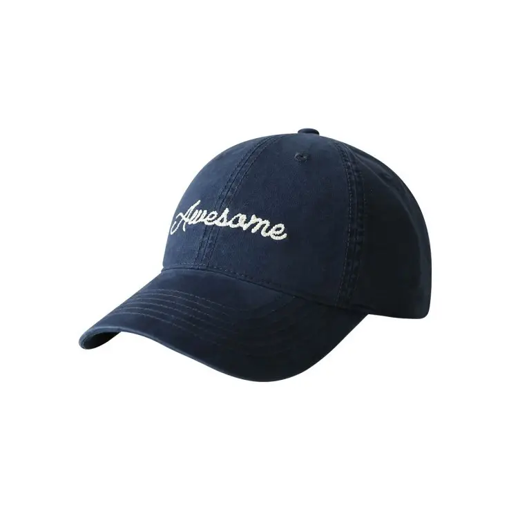 Korean Style White "Awesome" Cap for Women - Image 9