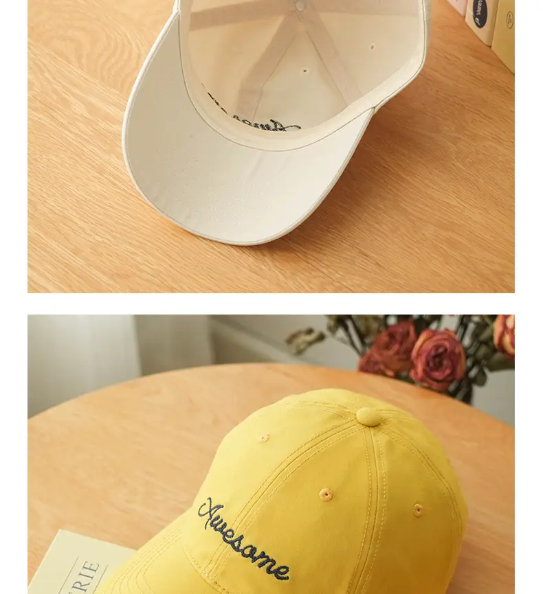 Korean Style White "Awesome" Cap for Women — feature 16