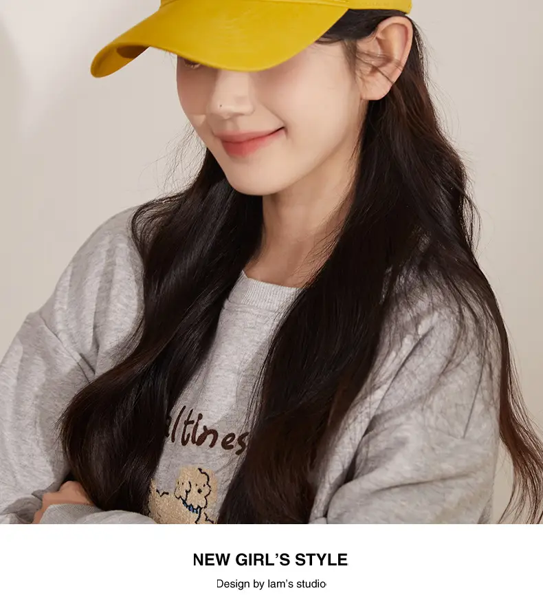 Korean Style White "Awesome" Cap for Women — feature 5
