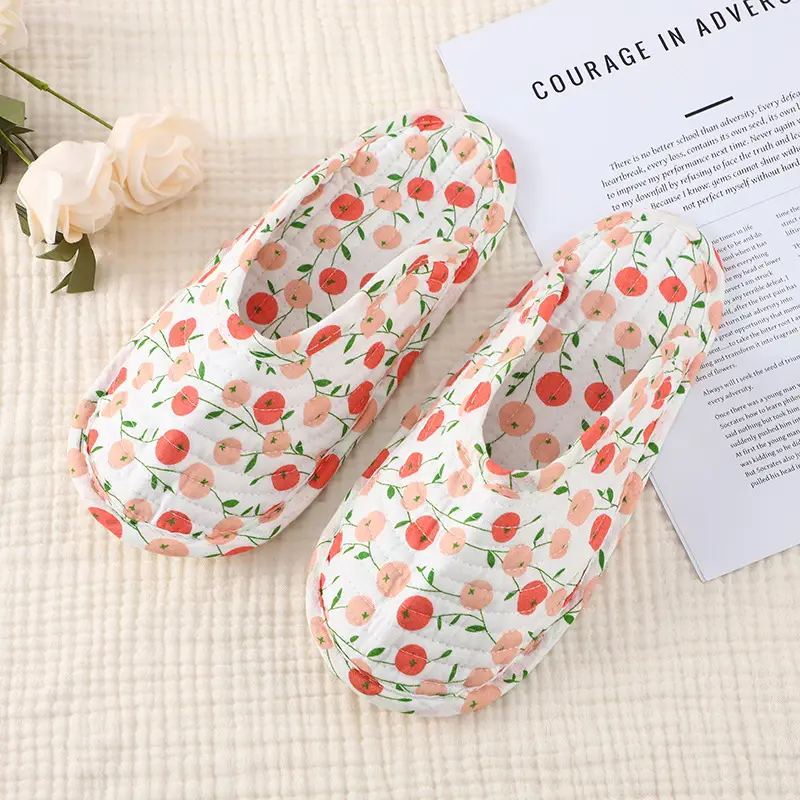 2025 Soft-Soled Silent Slippers for Women, Quilted Cotton Breathable Slippers, Indoor and Outdoor Thin-Soled Full Cotton Closed-Toe Slippers - Image 19