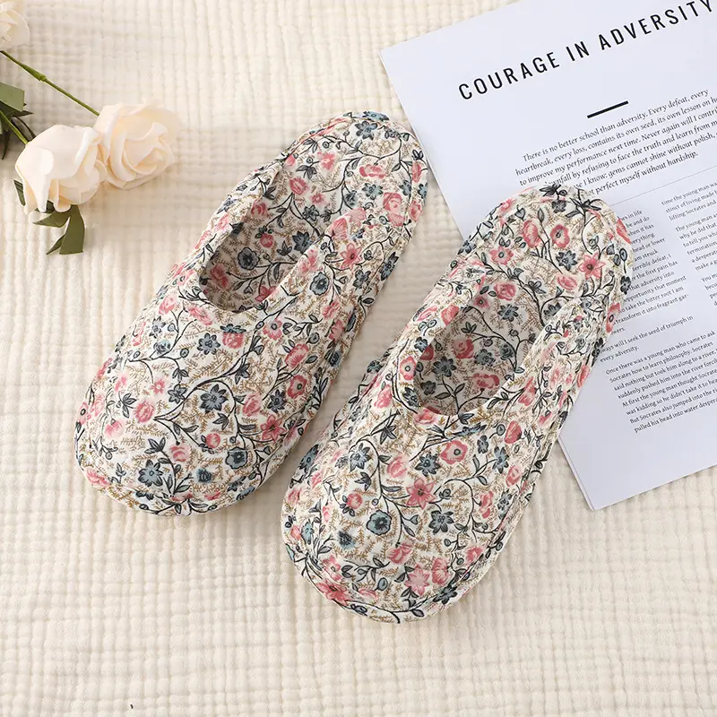 2025 Soft-Soled Silent Slippers for Women, Quilted Cotton Breathable Slippers, Indoor and Outdoor Thin-Soled Full Cotton Closed-Toe Slippers - Image 20