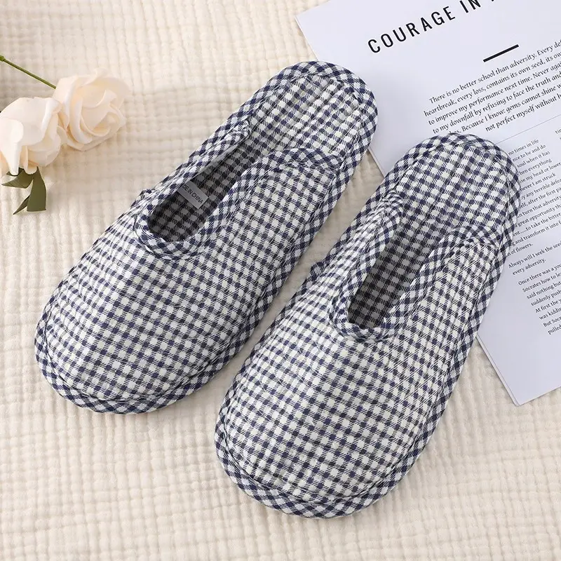 2025 Soft-Soled Silent Slippers for Women, Quilted Cotton Breathable Slippers, Indoor and Outdoor Thin-Soled Full Cotton Closed-Toe Slippers — feature 13