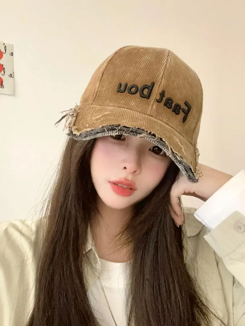 Women Baseball Cap with Letter Embroidery Distressed Design — feature 14