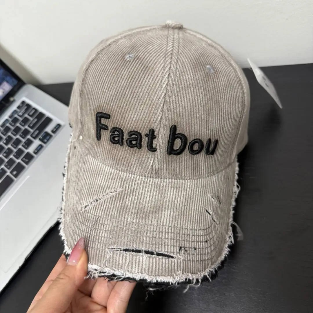 Women Baseball Cap with Letter Embroidery Distressed Design — feature 15