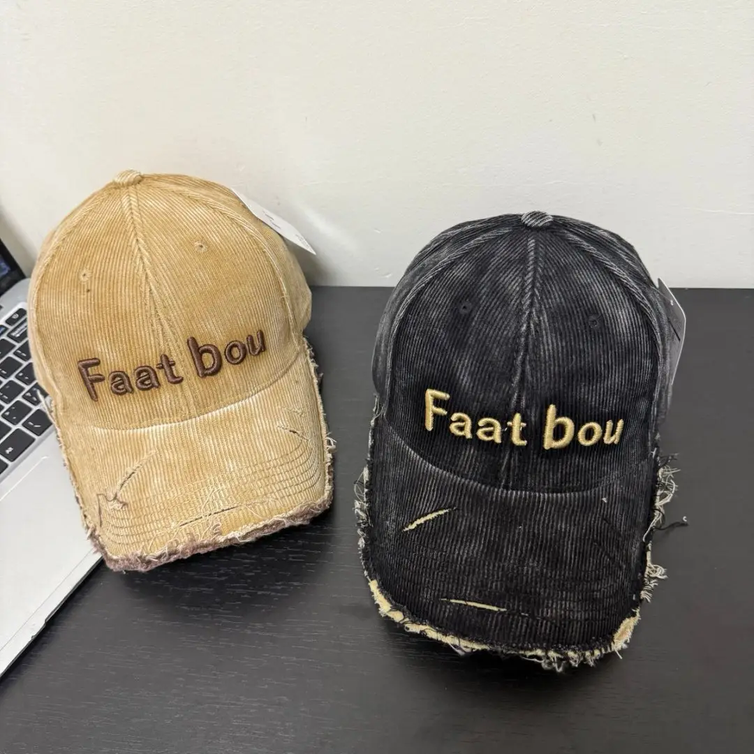 Women Baseball Cap with Letter Embroidery Distressed Design — feature 4
