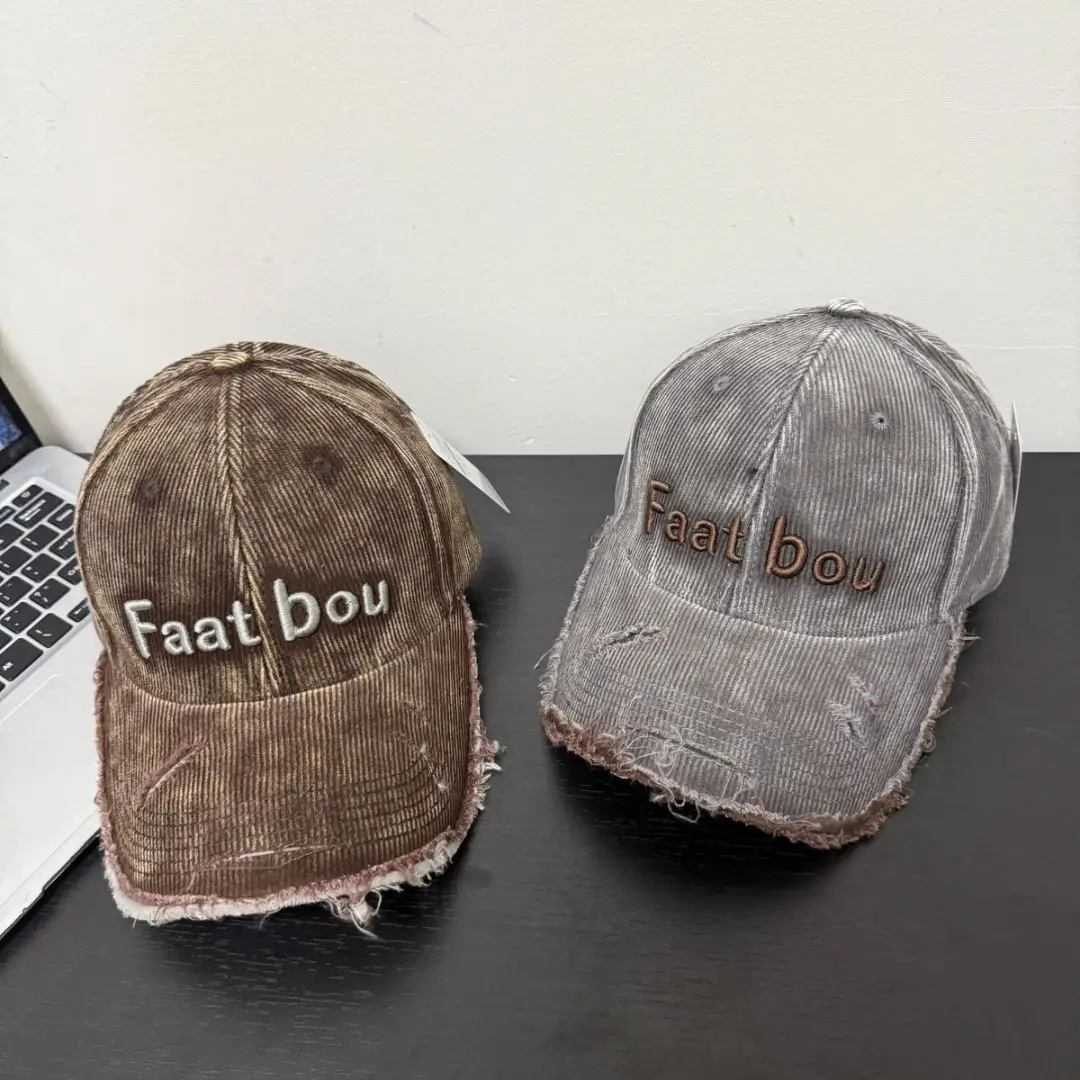 Women Baseball Cap with Letter Embroidery Distressed Design — feature 6