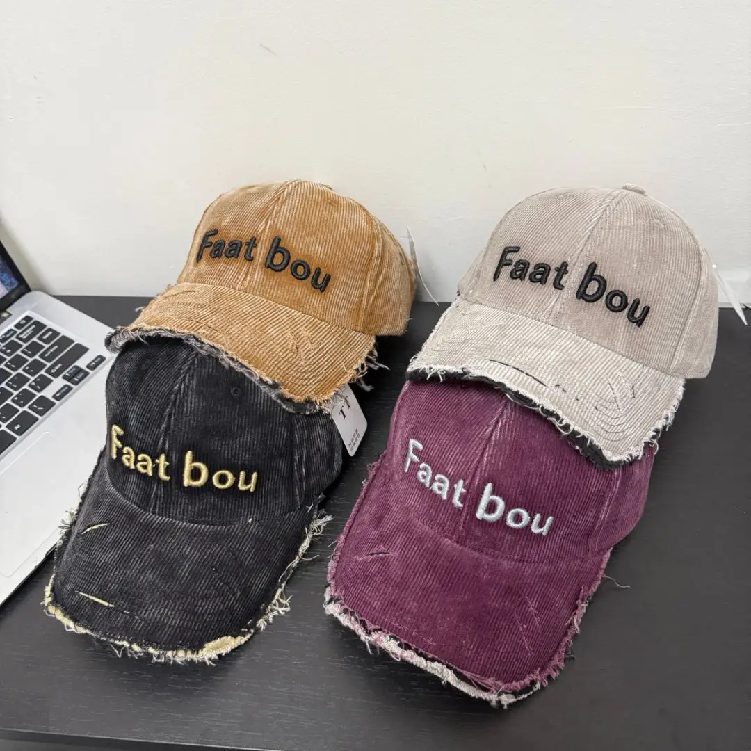 Women Baseball Cap with Letter Embroidery Distressed Design — feature 7