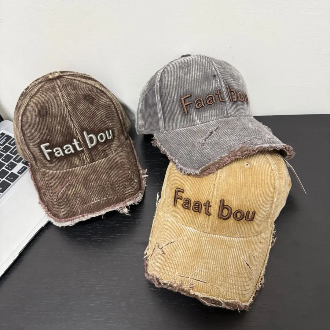 Women Baseball Cap with Letter Embroidery Distressed Design — feature 9