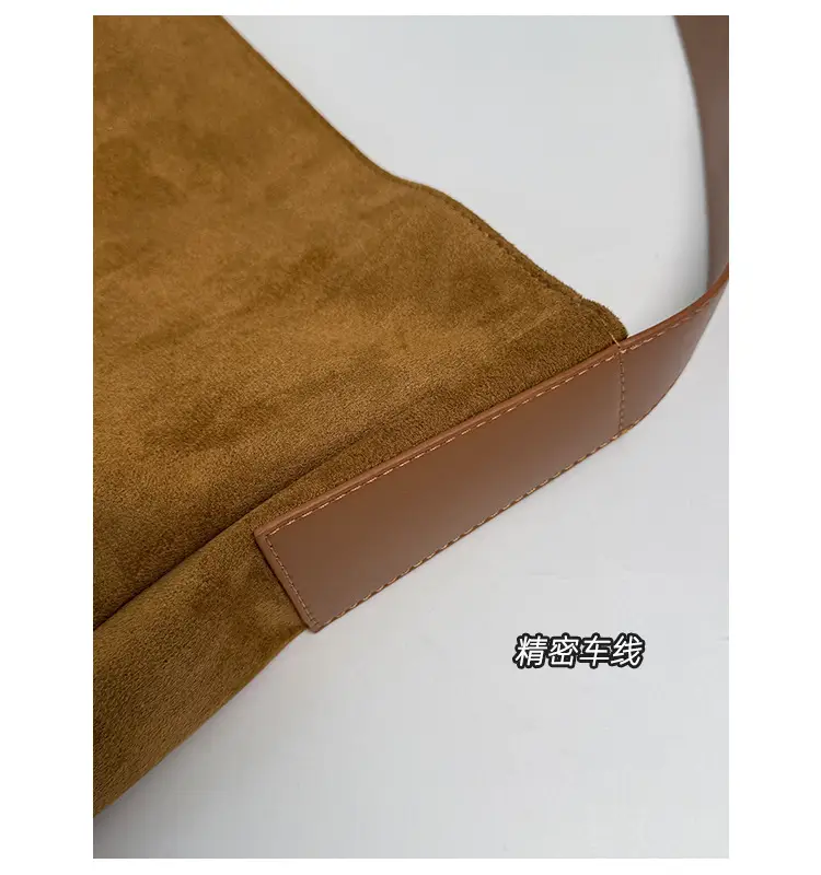 Women Large Capacity Brown Canvas Shoulder Bag 2025 — feature 8