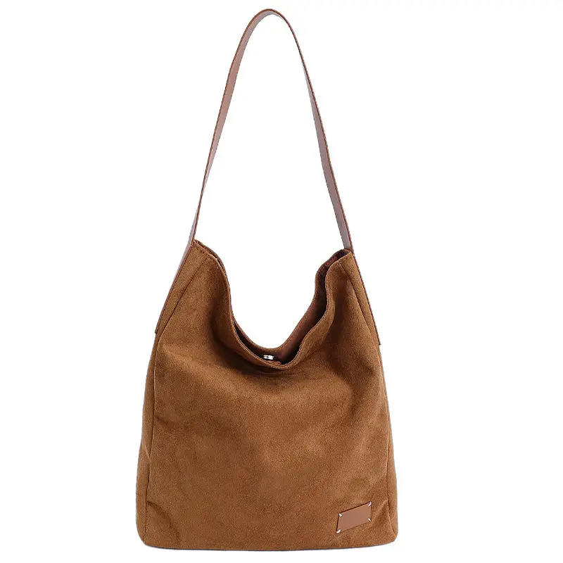 Women Large Capacity Brown Canvas Shoulder Bag 2025 - Image 2
