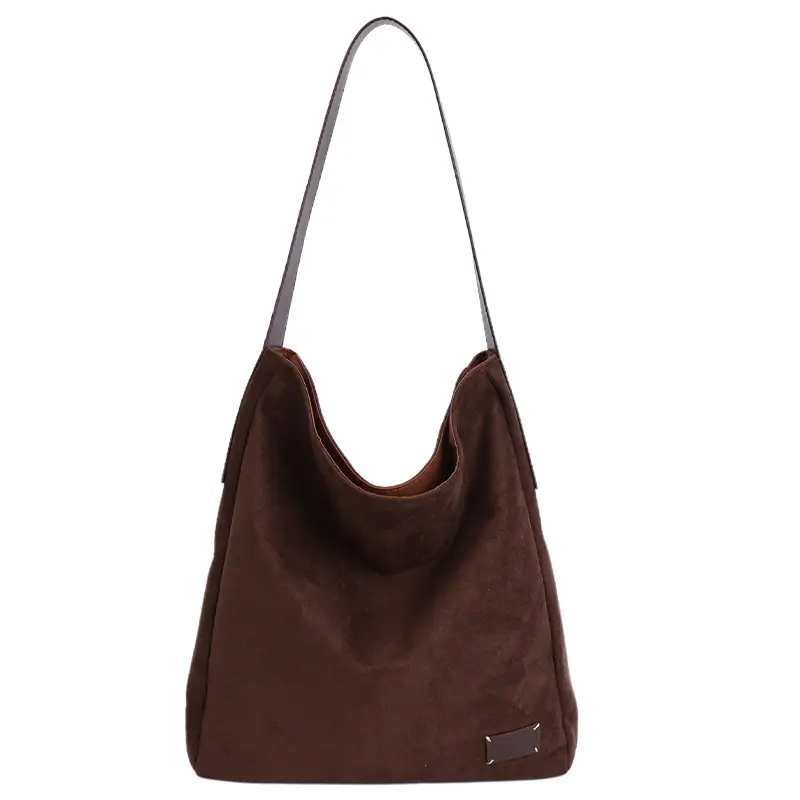 Women Large Capacity Brown Canvas Shoulder Bag 2025 - Image 3