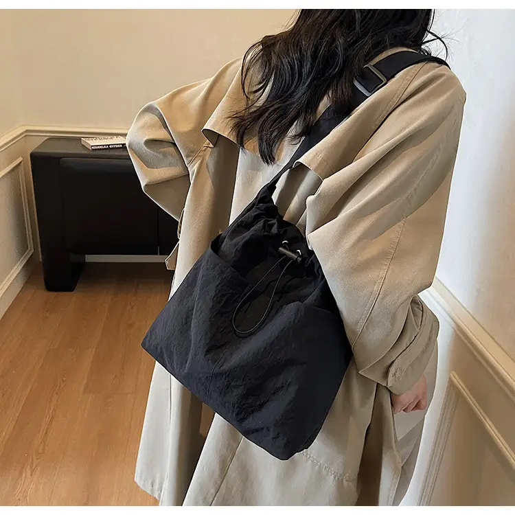 Women's Brown Cloth Shoulder Bag Large Capacity 2025 — feature 11